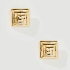 8 OTHER REASONS SQUARE STUD in gold NWT